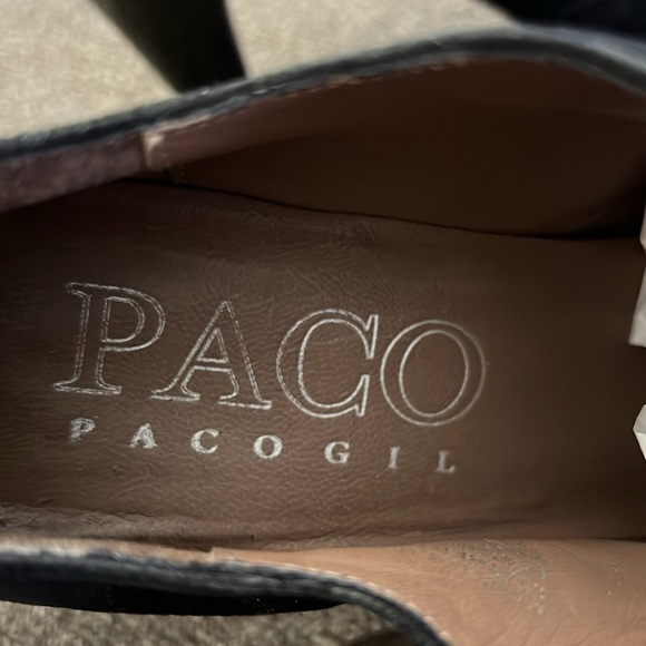 PACO GIL BLACK SUEDE, PATENT, TEXTILE BOOTIE SHOES SIZE 8 - Picture 6 of 13